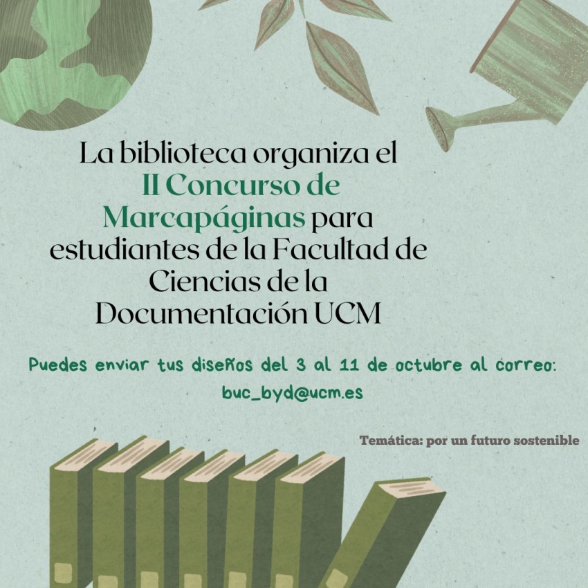 II CONCURSO DE MARCAPÁGINAS DE LA BIBLIOTECA DE LA FACULTAD DE CIENCIAS DE LA DOCUMENTACIÓN UCM