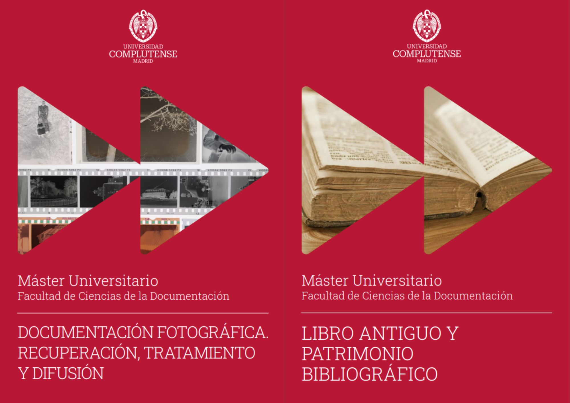 Plazo extraordinario de inscripción en los Másteres Documentación Fotográfica y Libro antiguo y Patrimonio bibliográfico